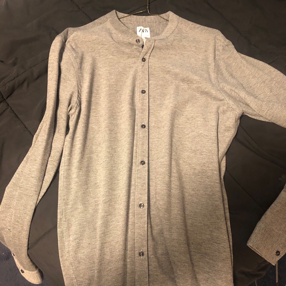 ZARA Henley Slim Fit L